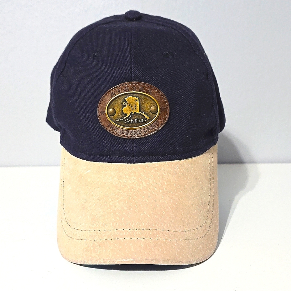 ALASKA Black and Tan Cap Adjustable Leather Strap& 100% Cotton